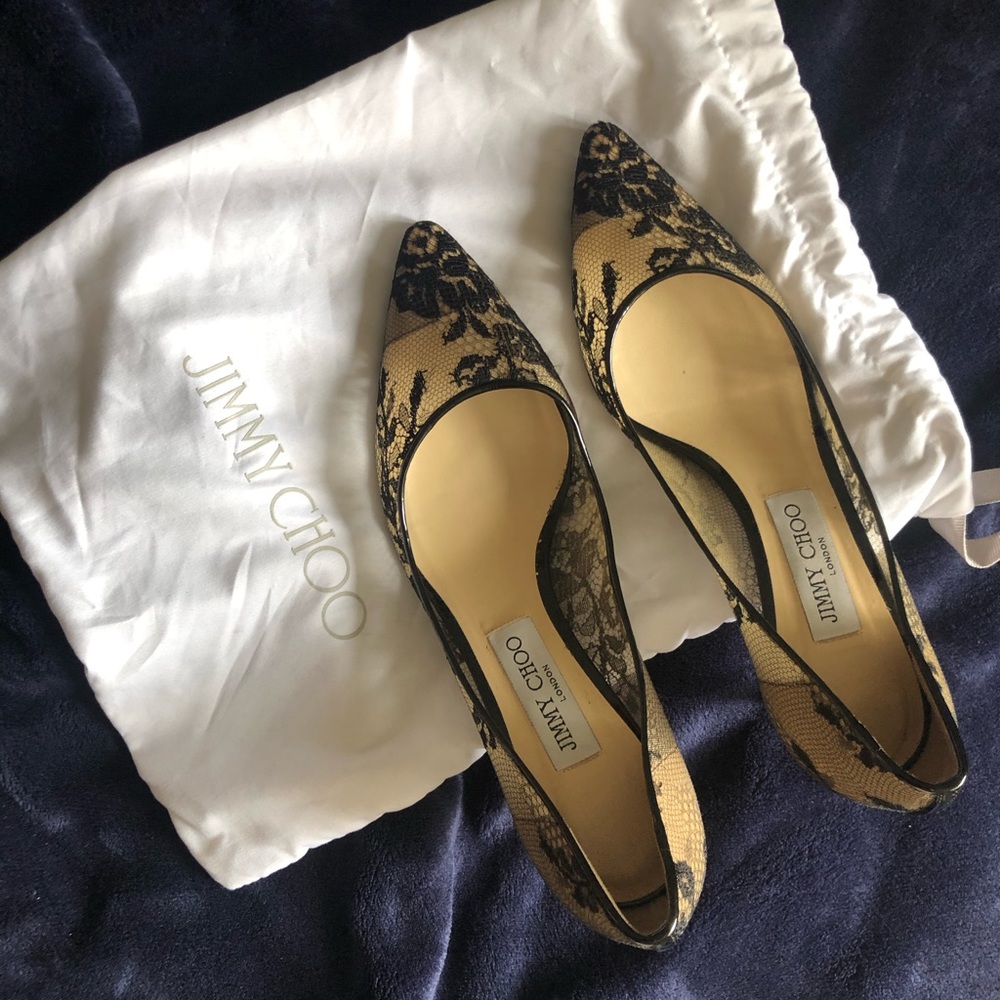 Love Black Floral Lace Pump
